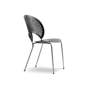 Trinidad 3398 Dining Chair - Chrome/Ash Black Lacquered