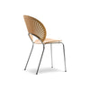 Trinidad 3398 Dining Chair - Chrome/Oak Lacquered