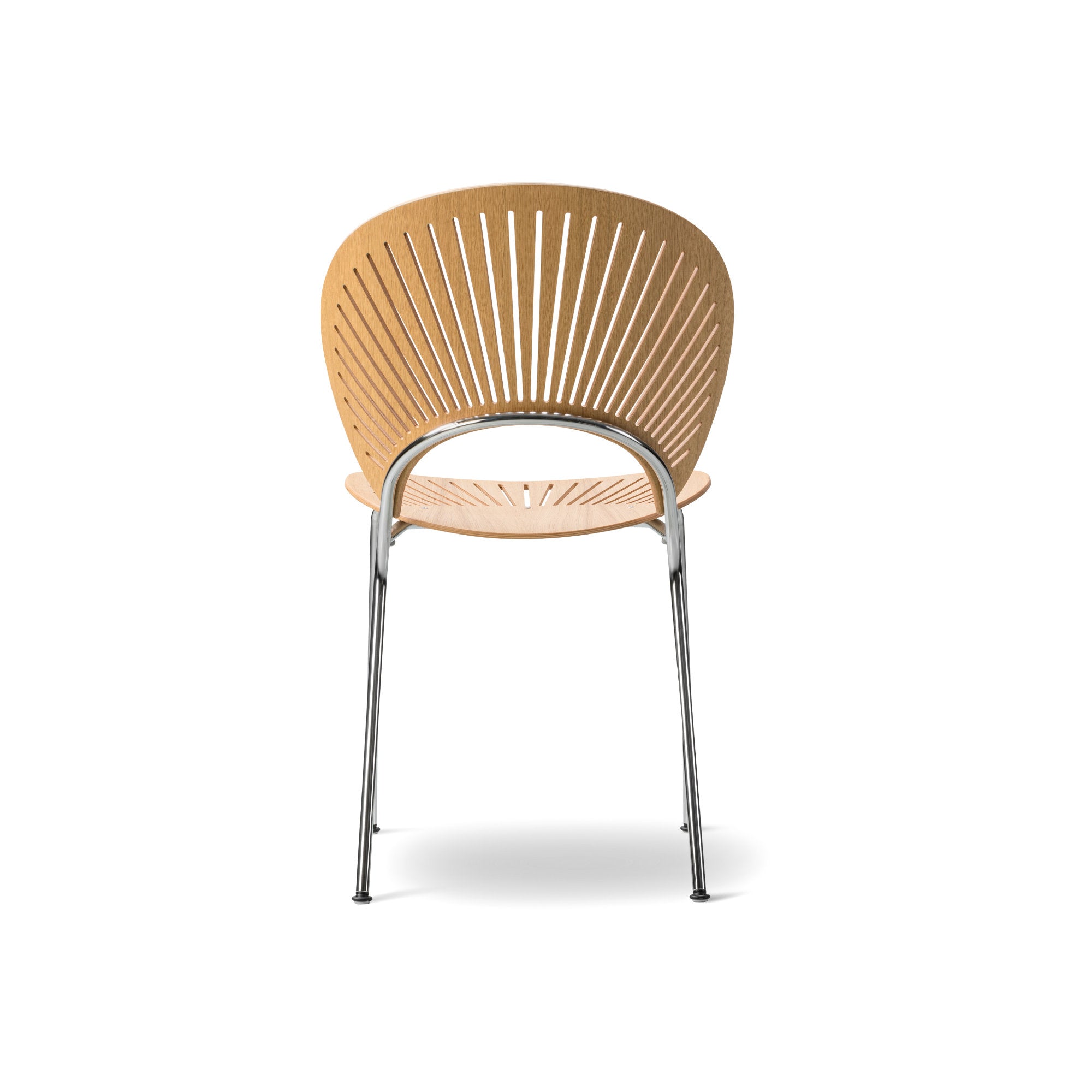 Trinidad 3398 Dining Chair - Chrome/Oak Lacquered-2