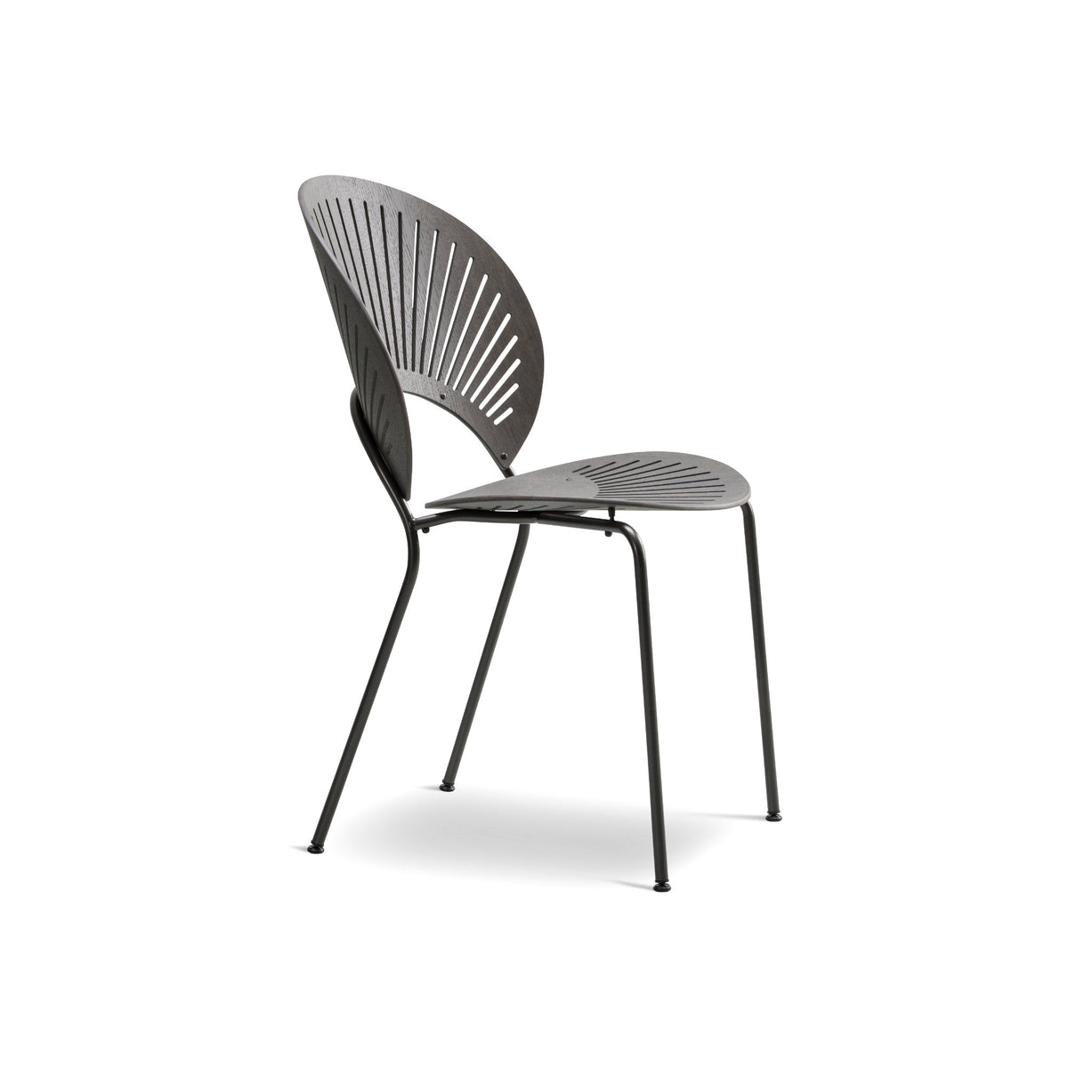 Trinidad Dining Chair – 48.5x85 / Metal (Flint) / Wood (Grey Oak Stained)-1