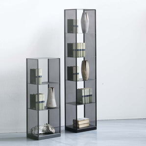 Tristano 573-MIC Bookcase - Micaceous Grey