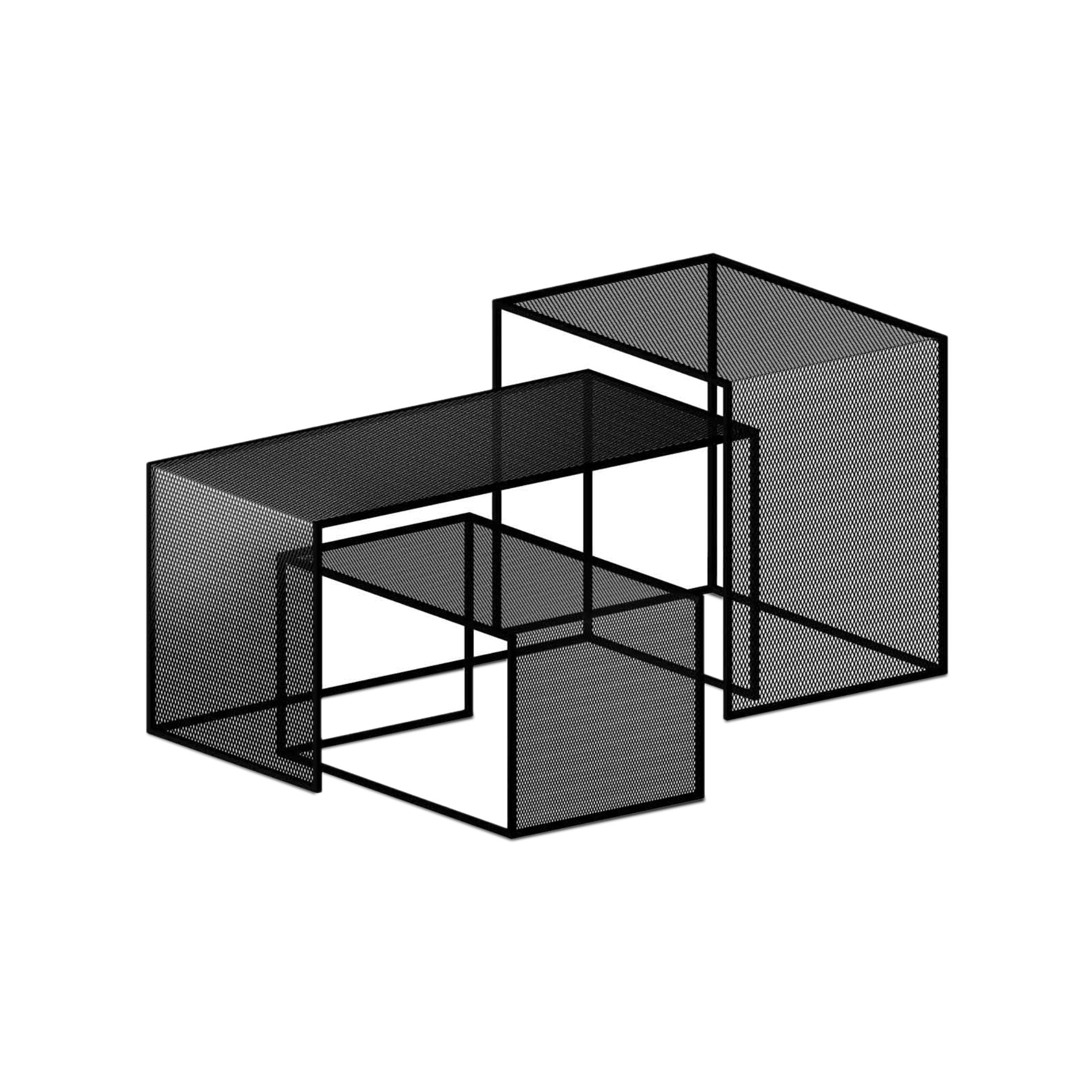 Tristano Composition Low Coffee Table - Copper Black