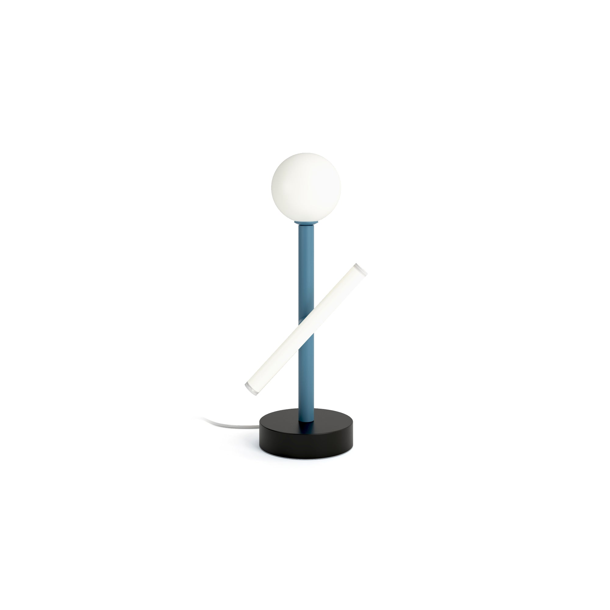 Tube And Globe D01 Table Lamp - Black/Blue