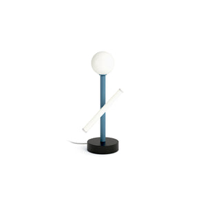 Tube And Globe D01 Table Lamp - Black/Blue