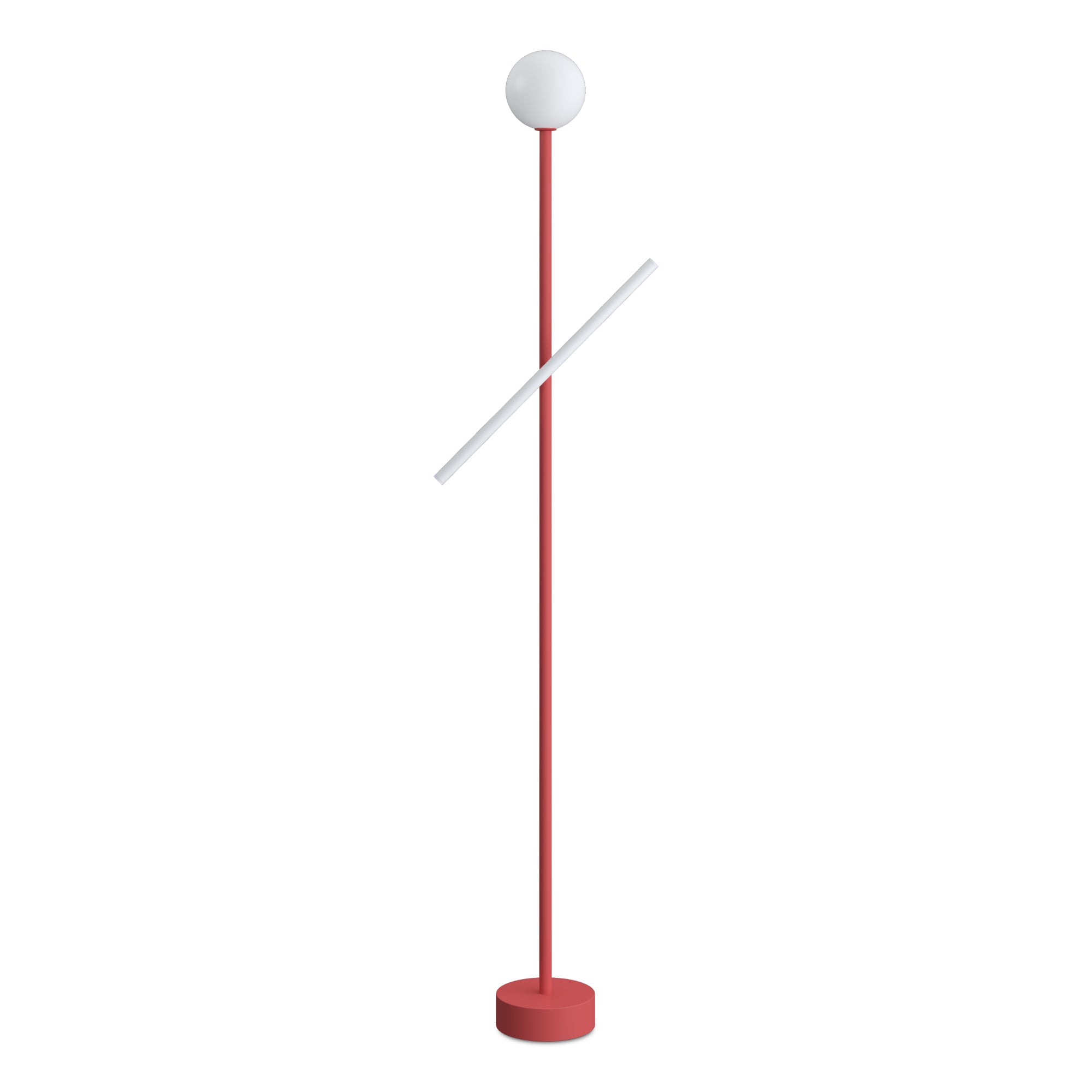 Tube And Globe F01 Floor Lamp - Red-1
