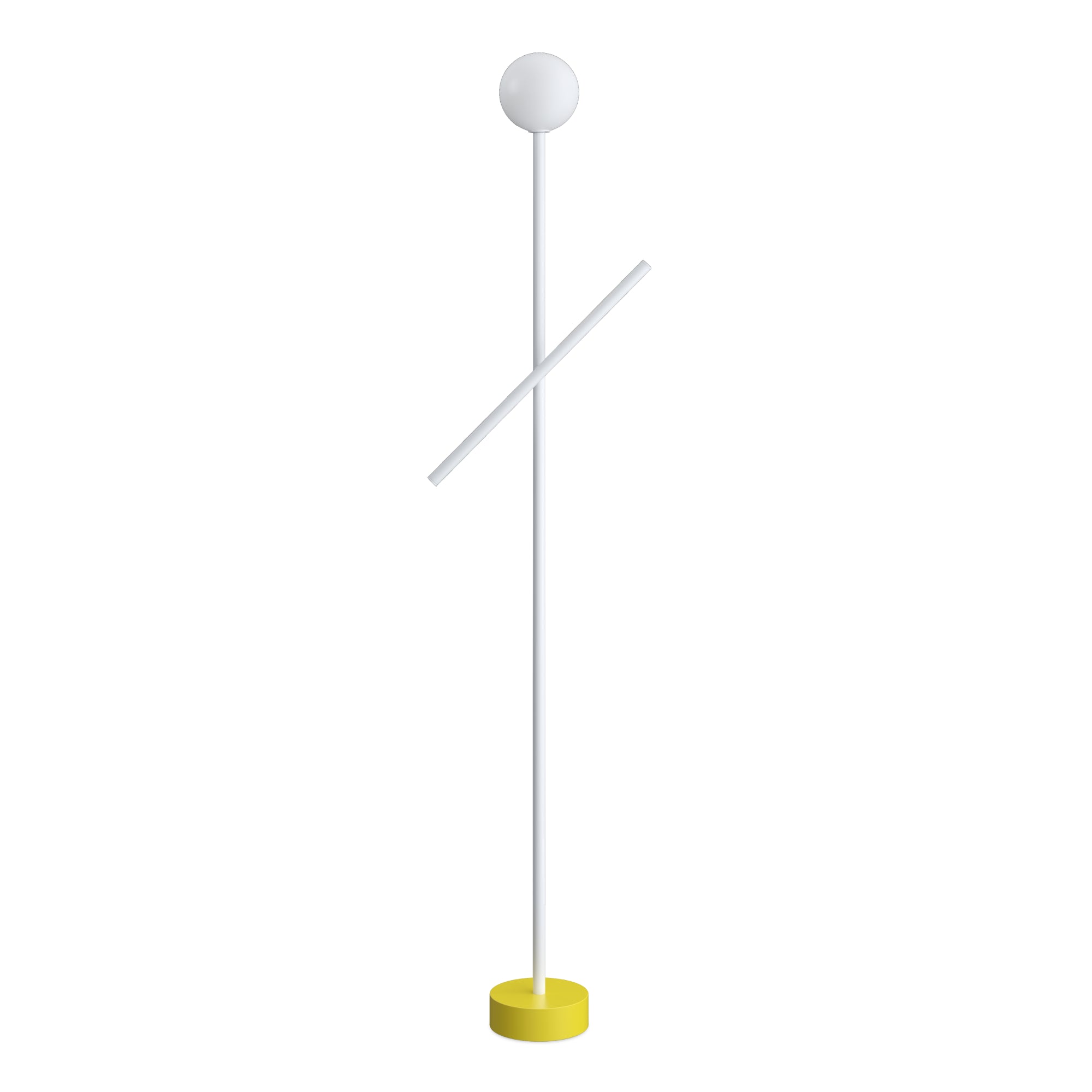 Tube And Globe F01 Floor Lamp - White/Intense Yellow