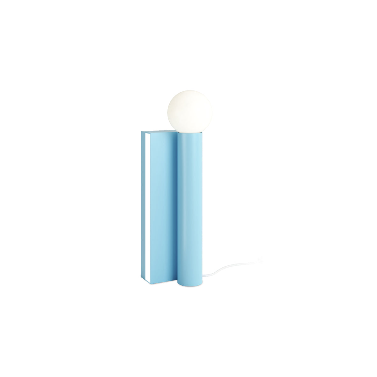 Areti - Tube And Rectangle D02 Table Lamp - Light Blue – Designitch