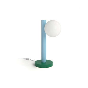 مصباح طاولة أنبوبي مزود بأشكال كروية ومخاريط D01 - أخضر/أزرق فاتح