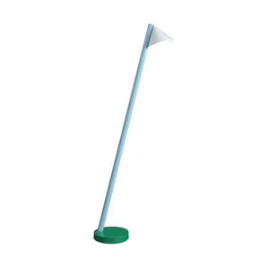 Tube With Globes And Cones F02 Floor Lamp - White/Intense Green/Light Blue