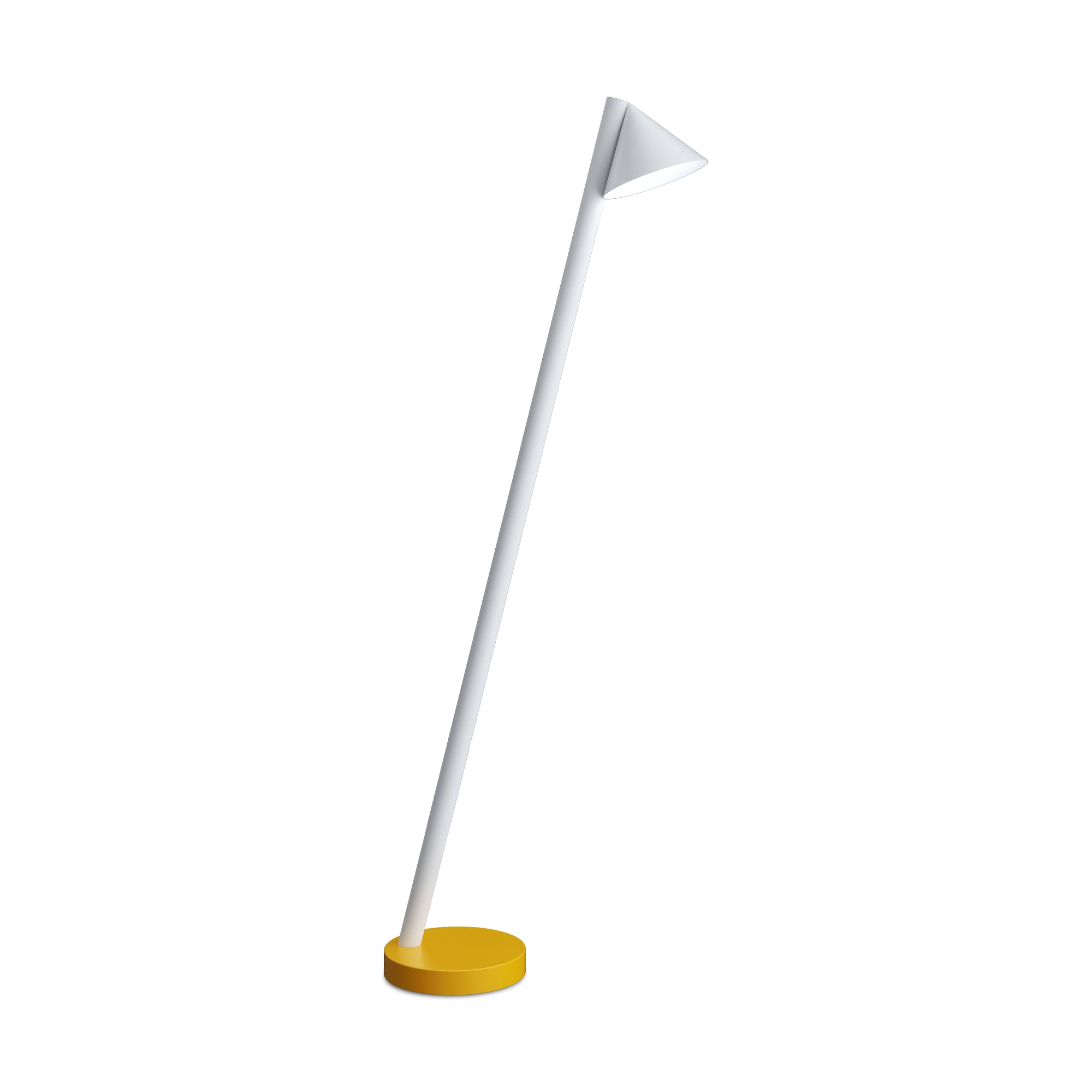 Tube With Globes And Cones F02 Floor Lamp - White/Orange Yellow-1