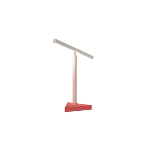 Tube With Triangle D01 Table Lamp - White/Red/Pink