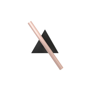 Tube With Triangle W01 Wall Lamp - Black/Pink