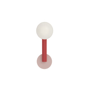 Tube With Globes And Cones W01 Wall Lamp -  White/Red/Pink