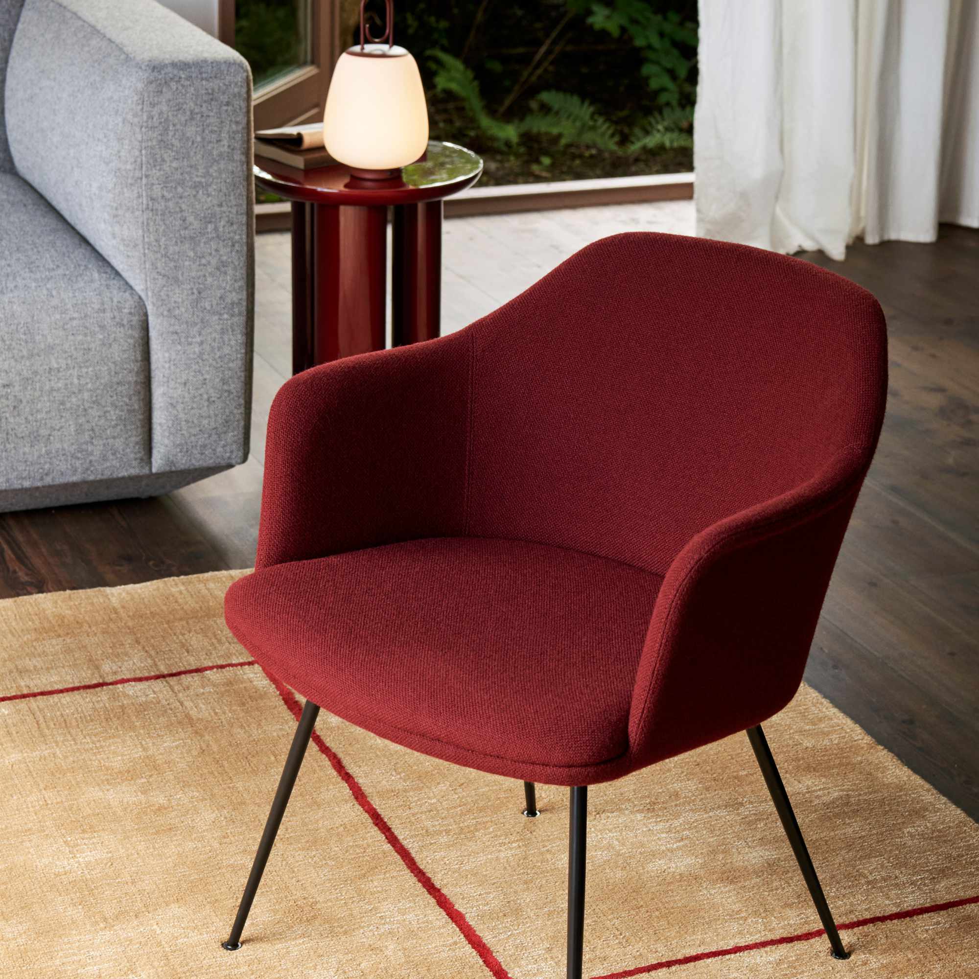 Tung  JA3 Side Table - Burgundy Red-5