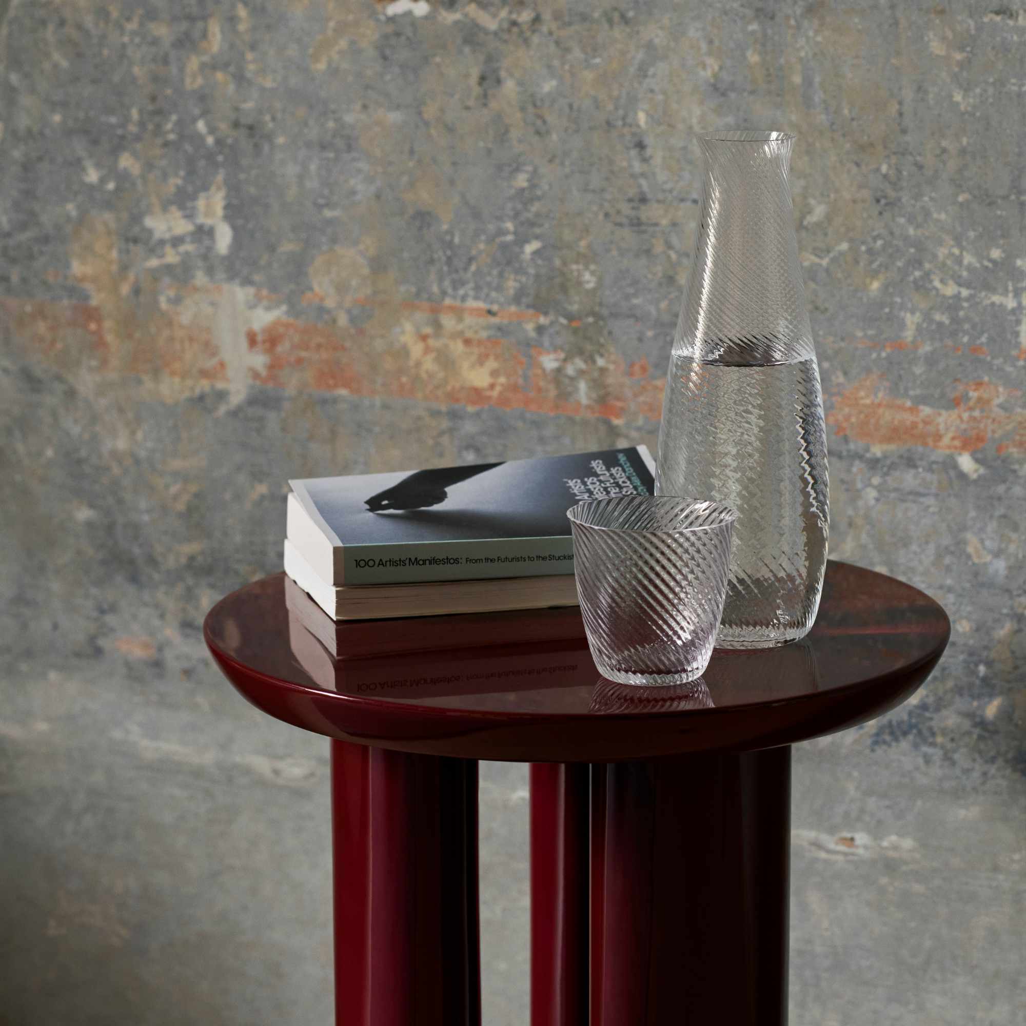 Tung  JA3 Side Table - Burgundy Red-4