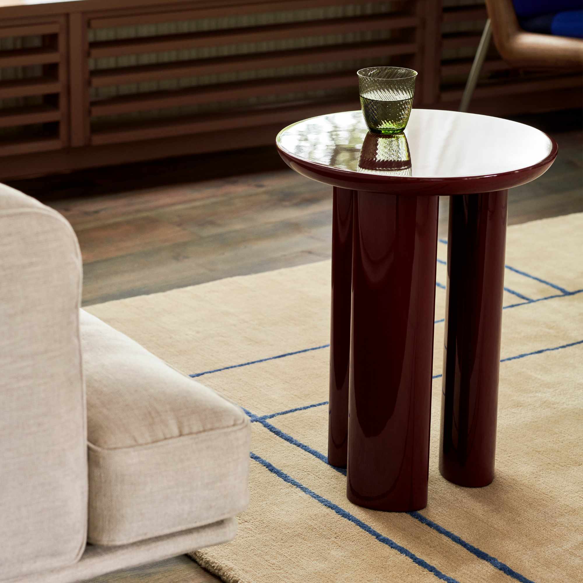 Tung  JA3 Side Table - Burgundy Red-3