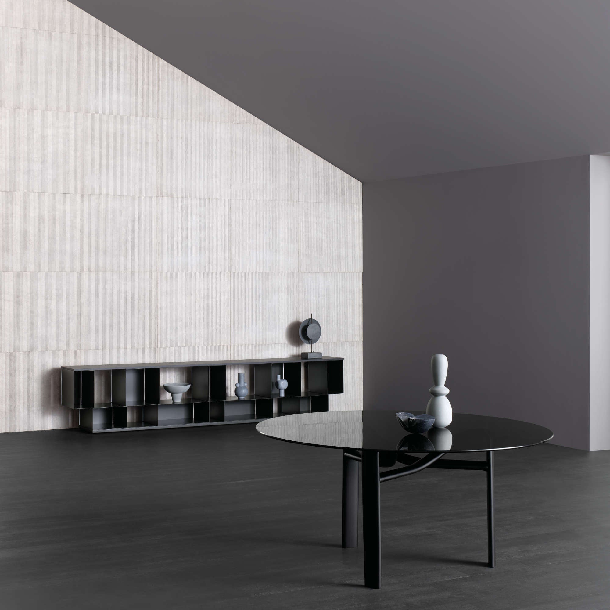 Twister T548 Dining Table - Stained Ash Grey/Grey