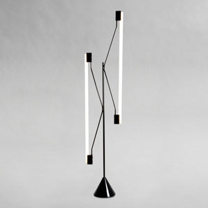 Two Tubes Floor Lamp - Black