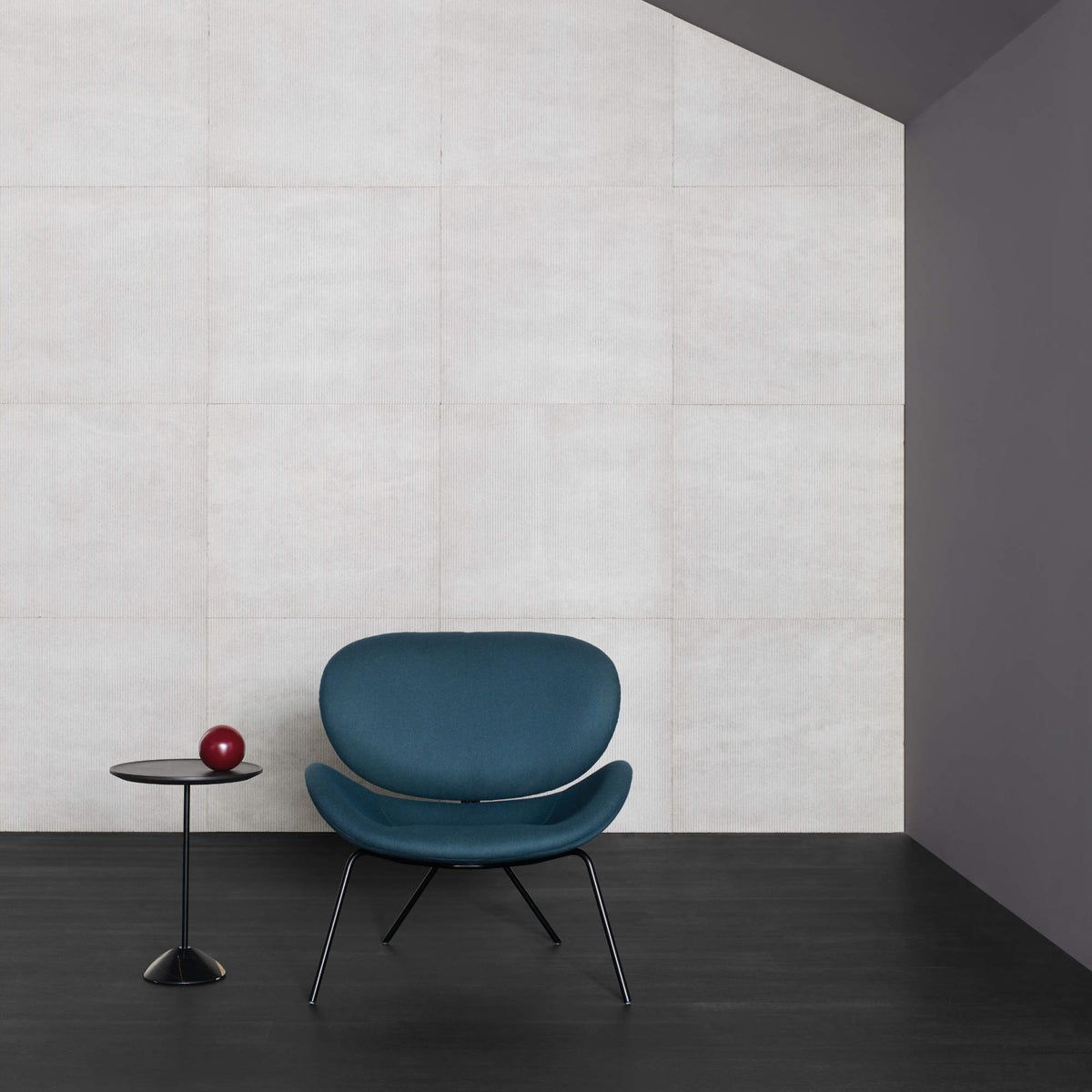 Uchiwa Armchair – 87x88 / Metal (Ral 7022) / Fabric (St. Moritz 064)-2