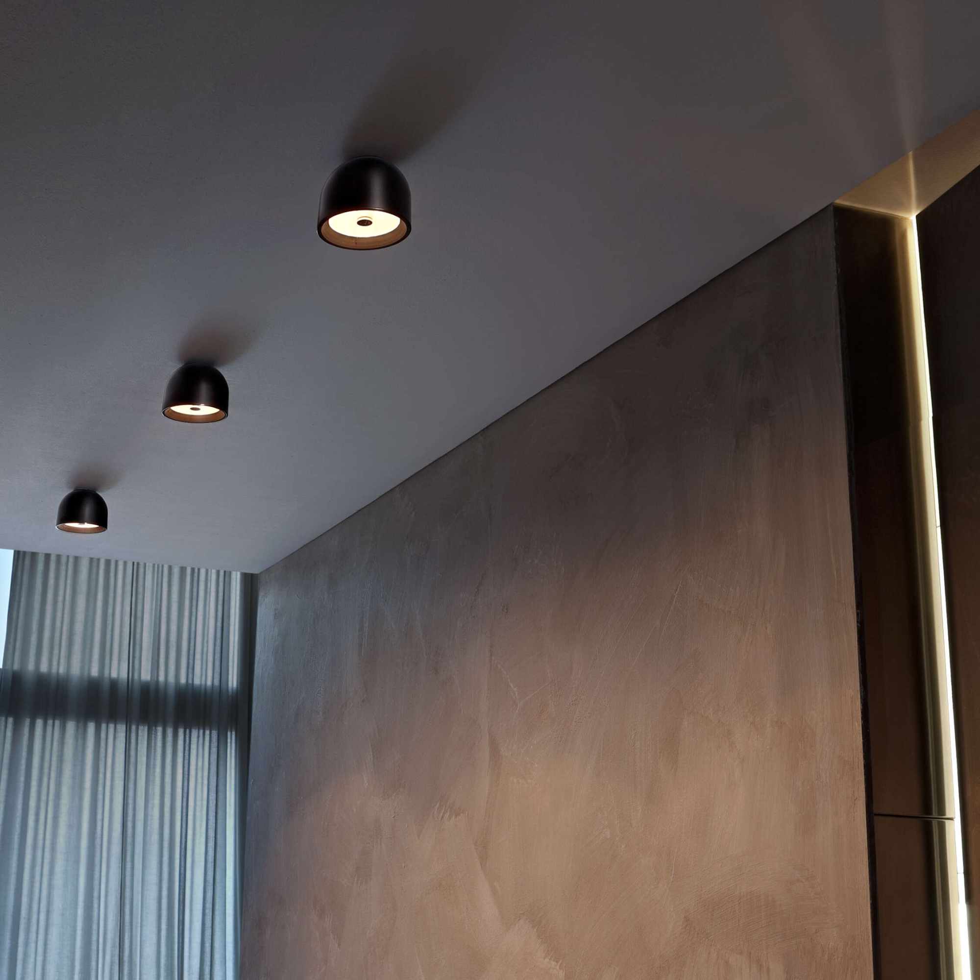 Wan Ceiling/Wall Lamp - Black-2
