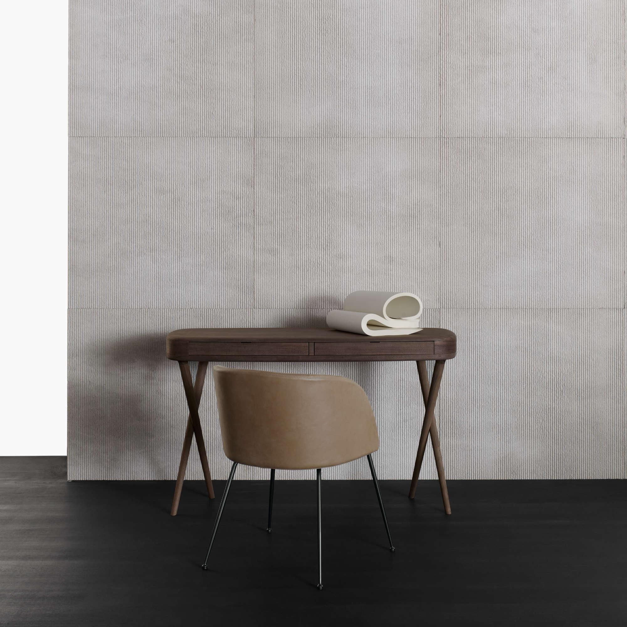 Vanity Console - Canna Di Fucile/Walnut-2