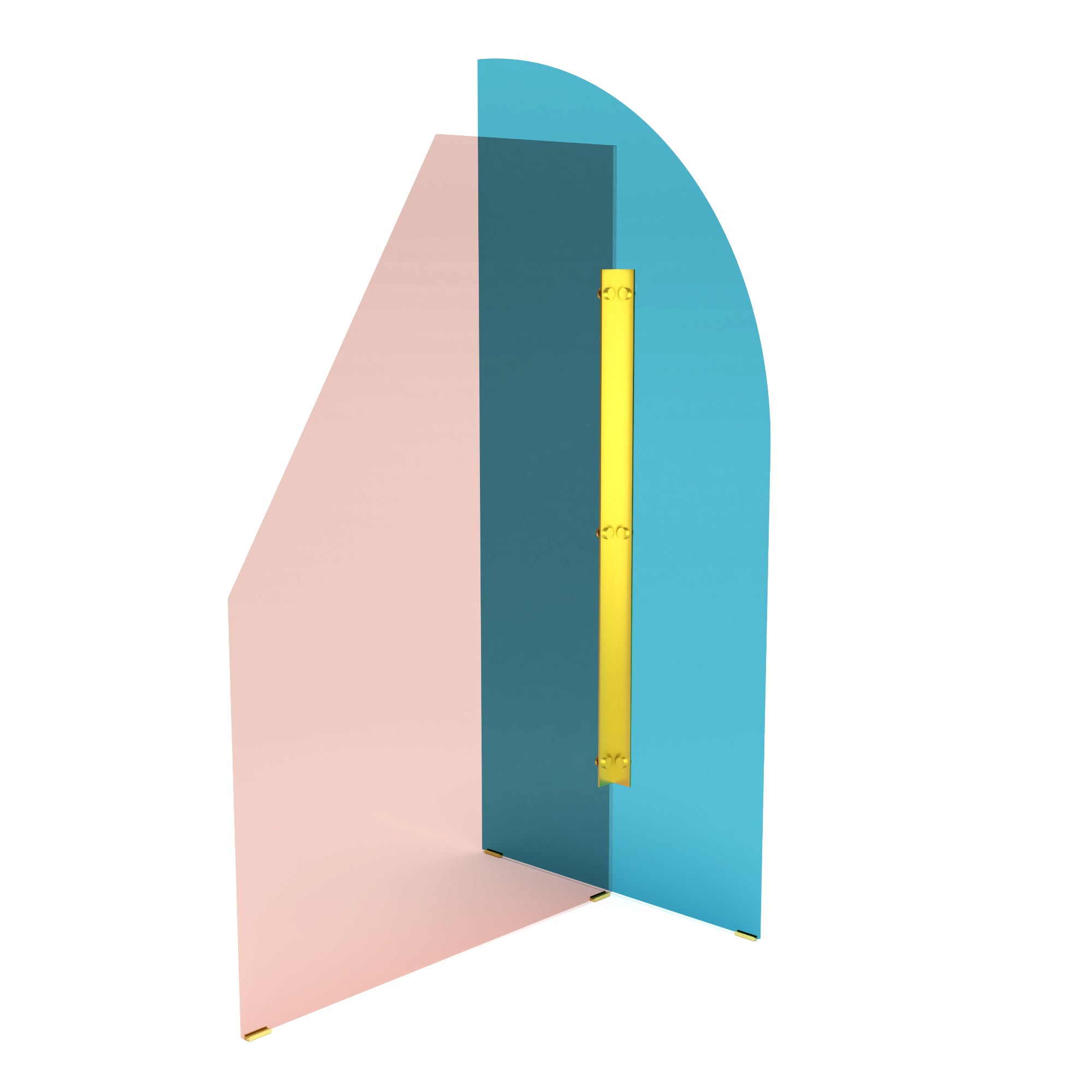 Vela 3702 Screen - Pink/Light Blue Glass