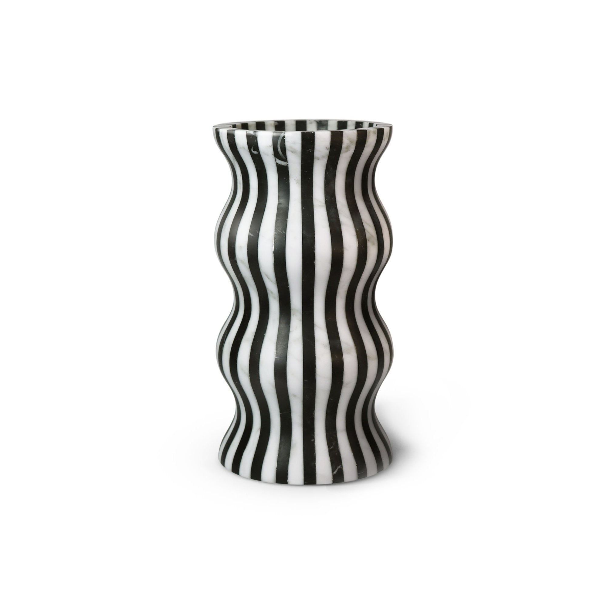 Versilia Vase - Arabescato/Marquina Marble-1