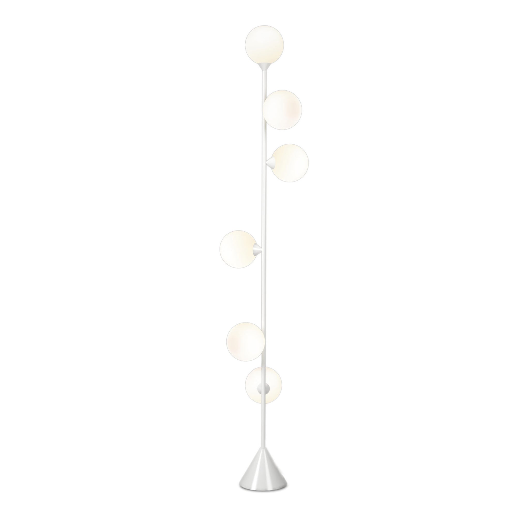 Vertical Globe Floor Lamp - White