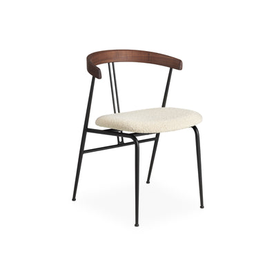 Violin 23687 Dining Chair - American Walnut Oiled / Fabric D (Karakorum 001 by Dedar)