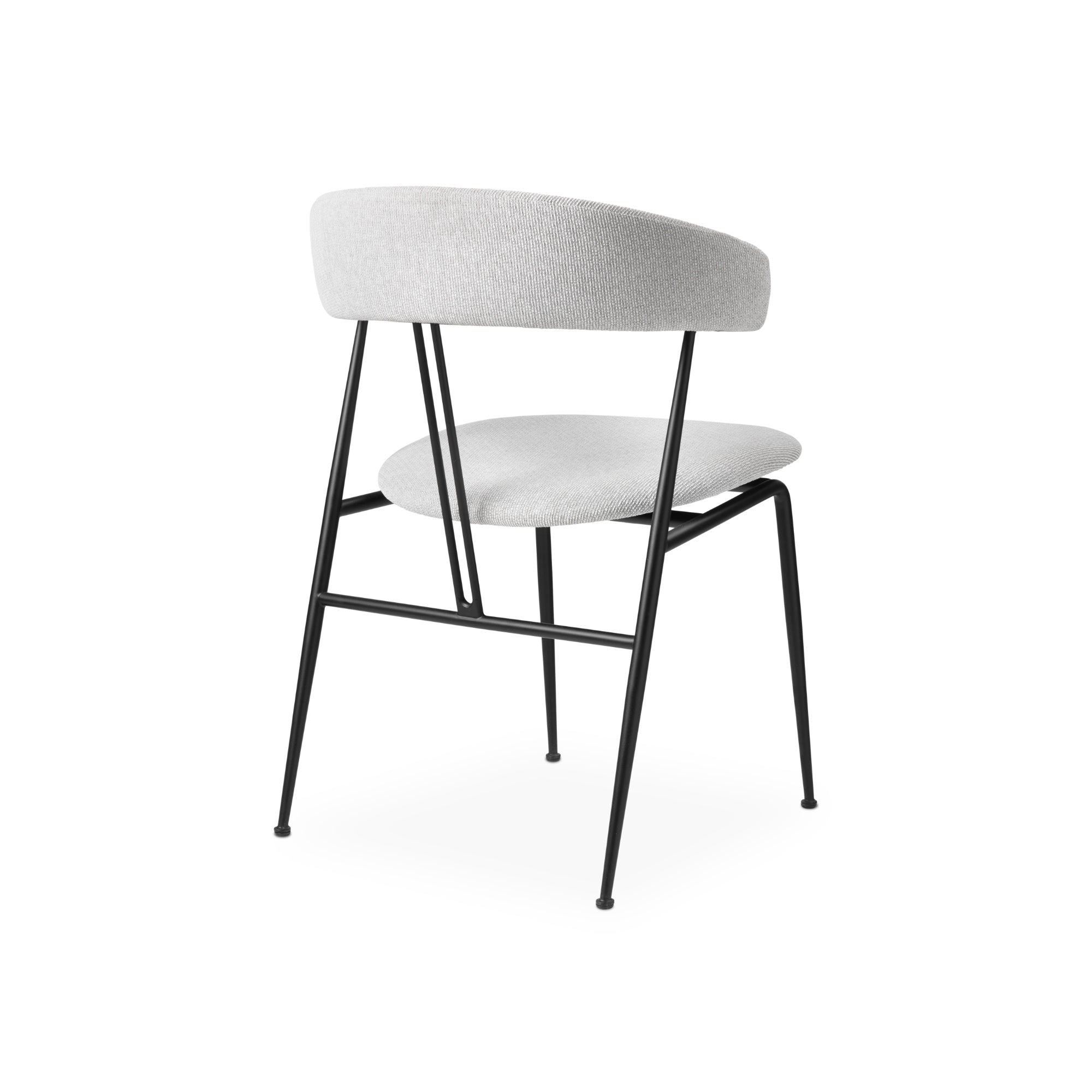 Violin 23931 Dining Chair - Black Matt / Fabric A (Tempt 60152)-3