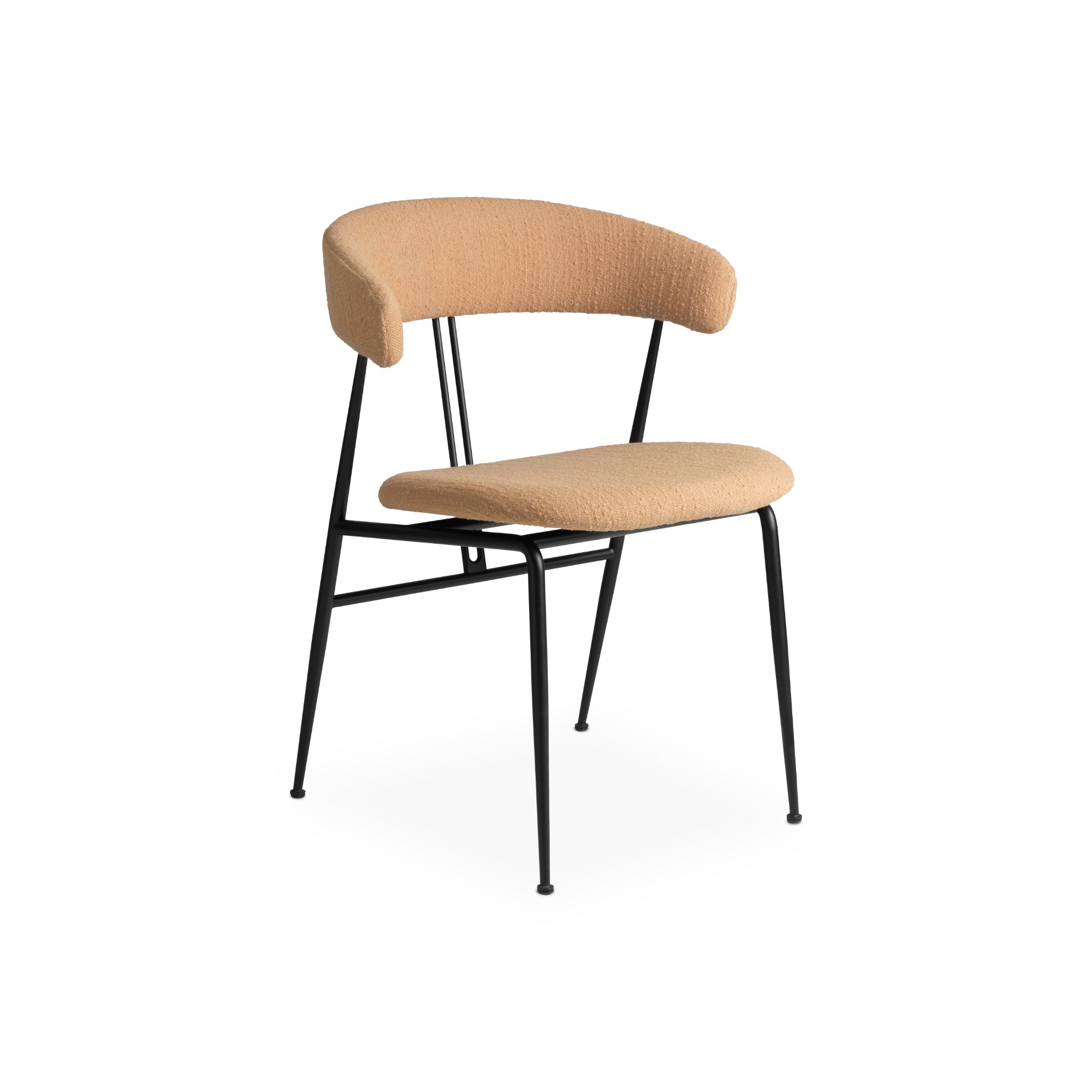 Violin 23931 Dining Chair - Black Matt / Fabric D (Aurin Backhausen MD215A20)