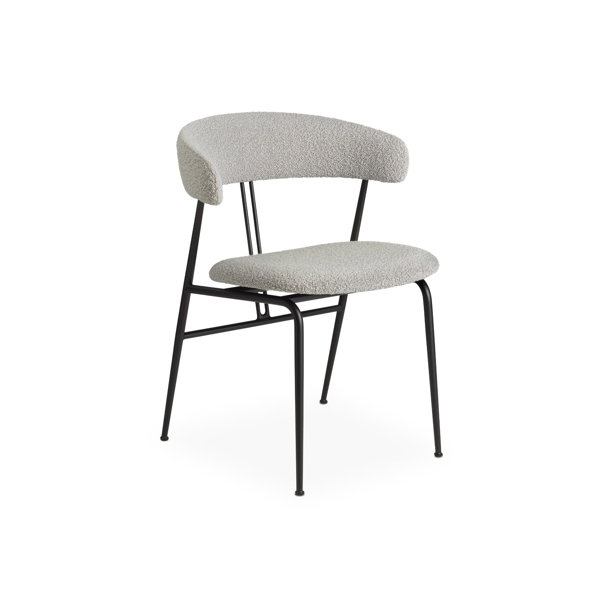 Violin 23931 Dining Chair - Black Matt / Fabric D (Karakorum 004)-1