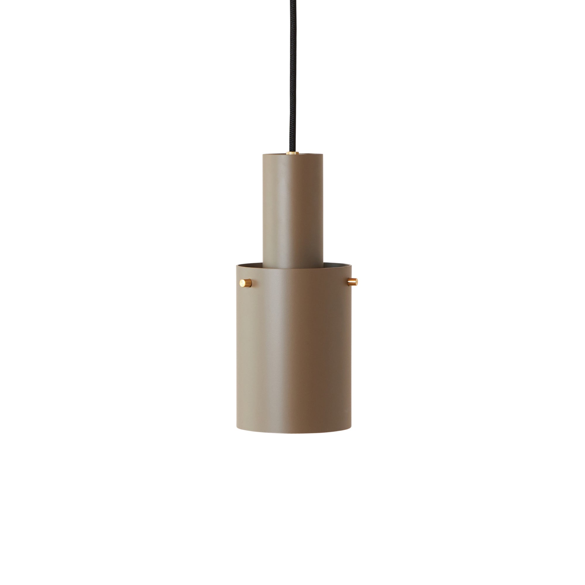 Volume 2 Medium Pendant Lamp - Soil Grey/Brass-1