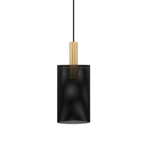Vouge Medium Pendant Lamp - Black/Brass