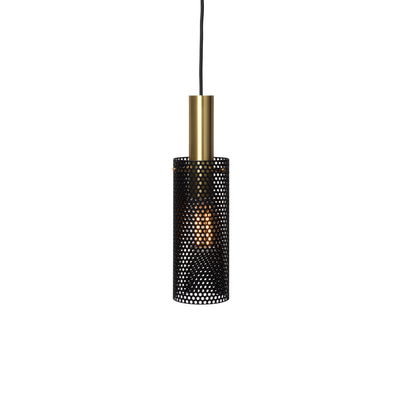 Vouge Small Pendant Lamp - Black/Brass