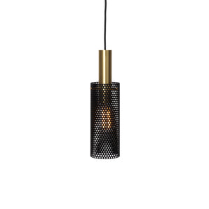Vouge Small Pendant Lamp - Black/Brass