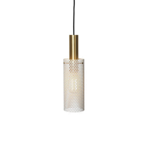 Vouge Small Pendant Lamp - White/Brass