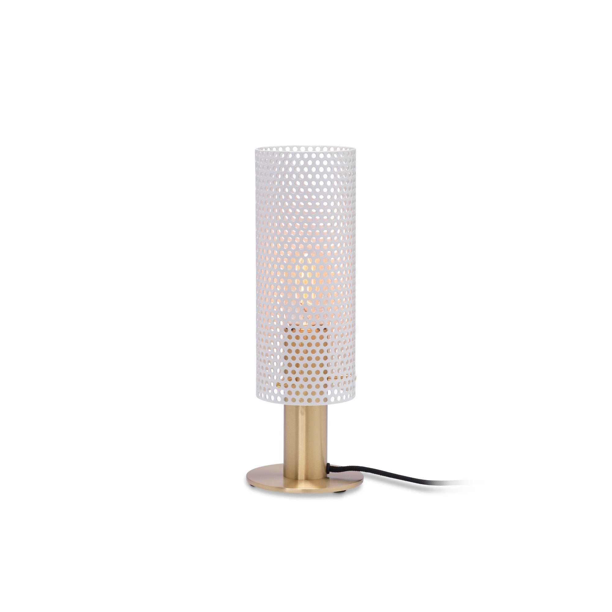 Vouge Small Table Lamp - White/Brass