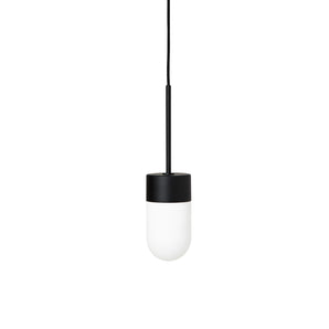Vox Pendant Lamp - Black/Opal Glass
