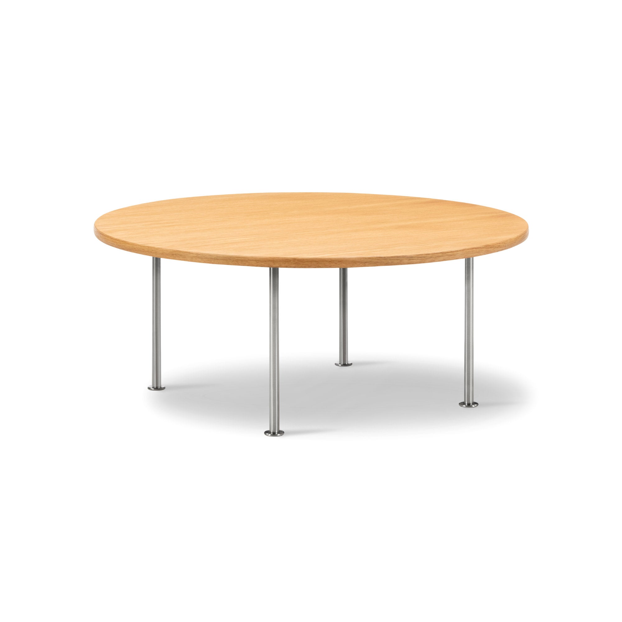 Wegner 1020 Ox Coffee Table - Brushed Steel/Oak Oil-1