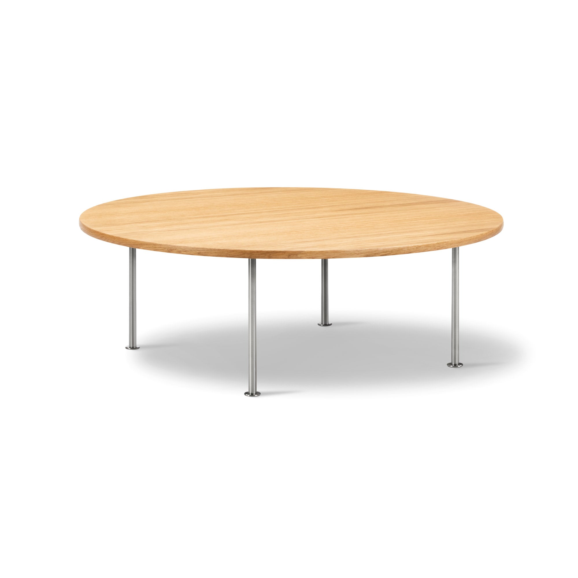 Wegner 1022 Ox Coffee Table - Brushed Steel/Oak Oil