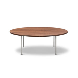 Wegner 1022 Ox Coffee Table - Brushed Steel/Walnut