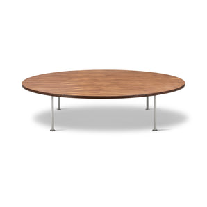 Wegner 1025 Ox Coffee Table - Brushed Steel/Walnut