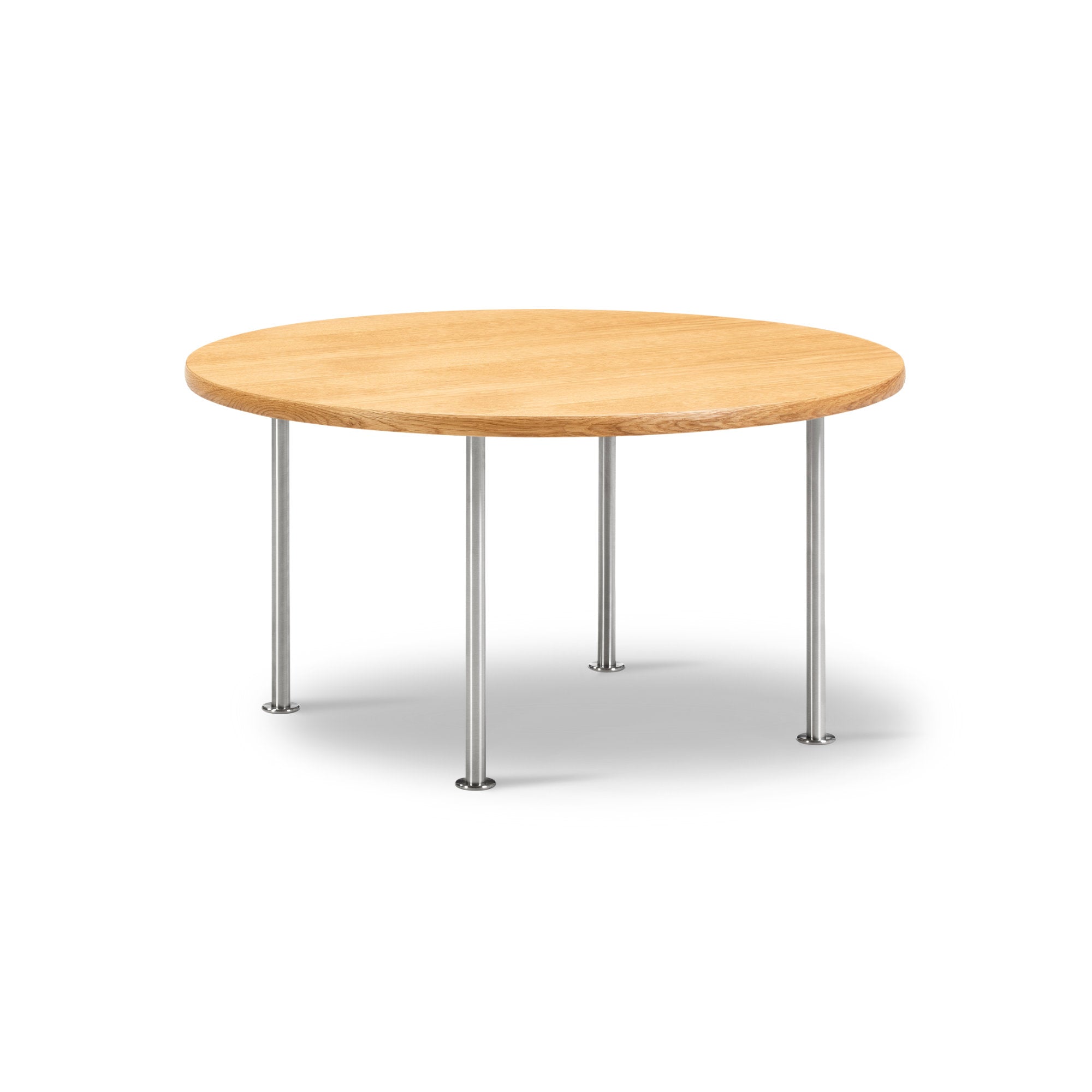 Wegner 1028 Ox Coffee Table - Brushed Steel/Oak Oil-1