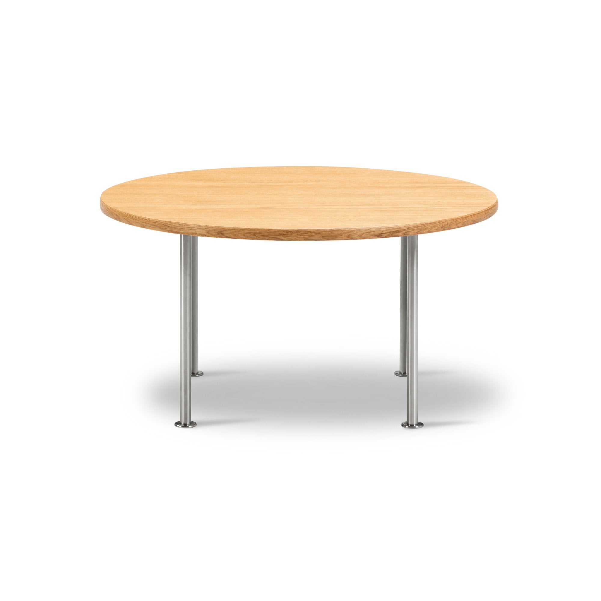 Wegner 1028 Ox Coffee Table - Brushed Steel/Oak Oil-2