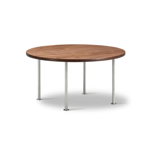 Wegner 1028 Ox Coffee Table - Brushed Steel/Walnut