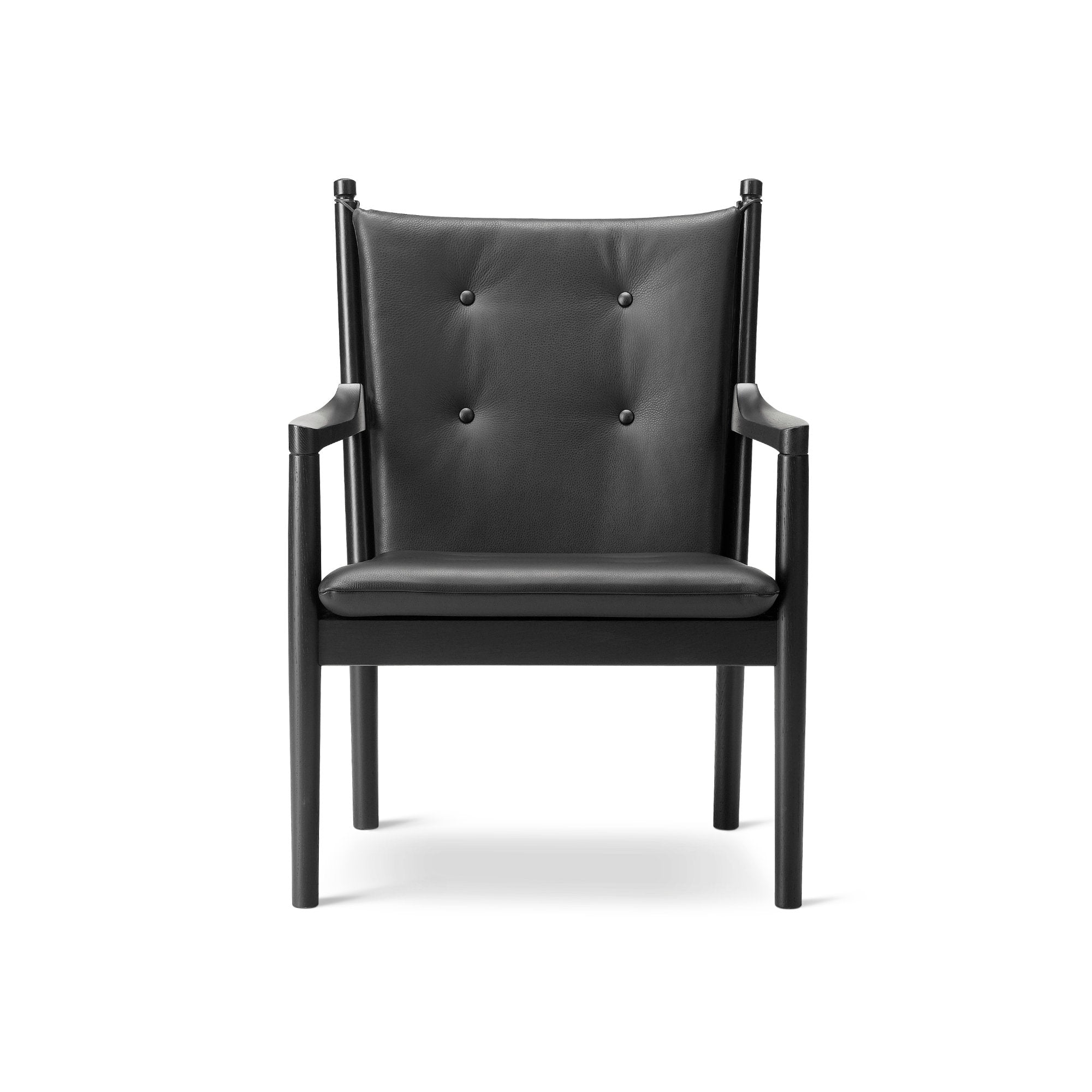Wegner 1788 Armchair - Black Lacquered Oak/Leather 1 (Omni 301)-2