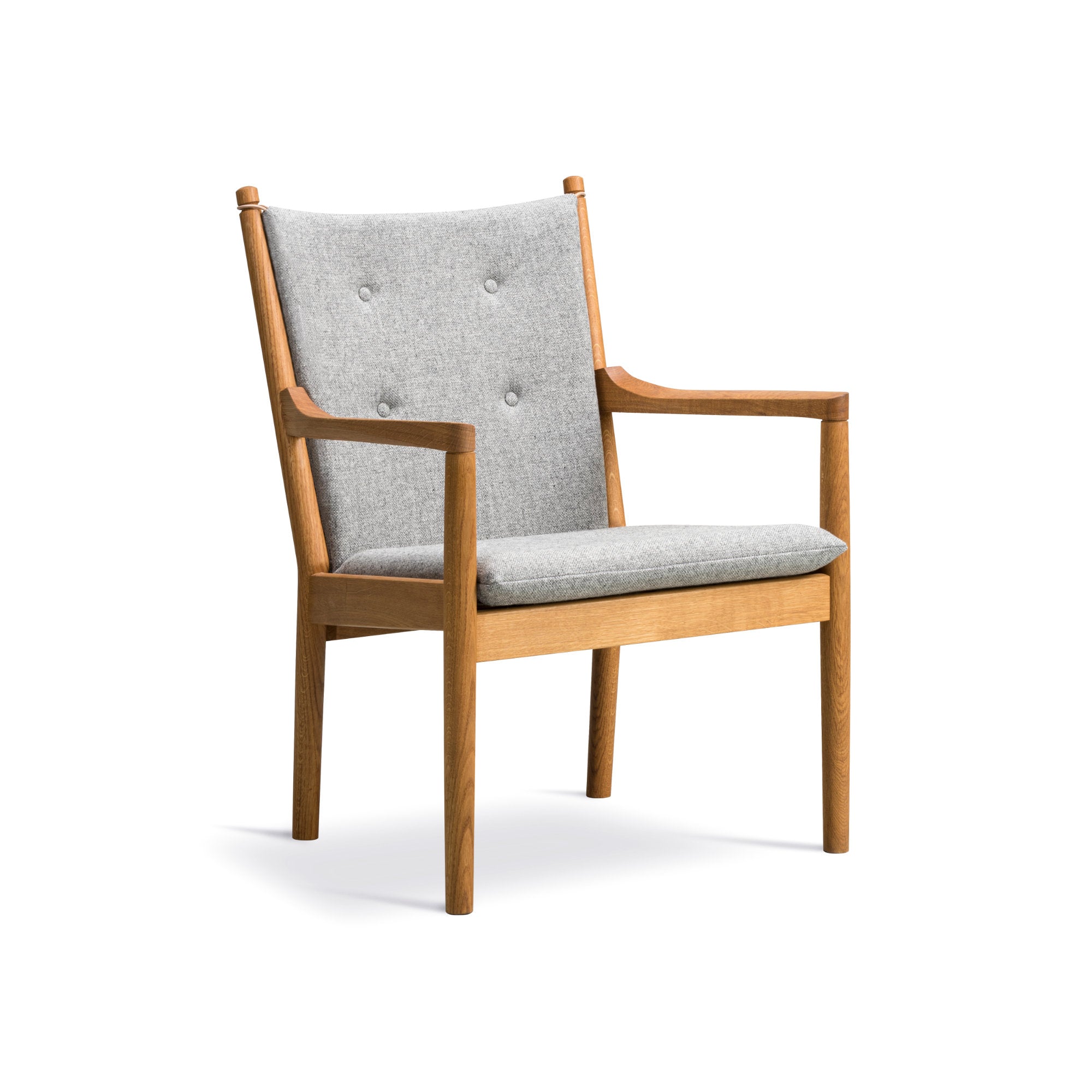 كرسي بذراعين Wegner 1788 - زيت/قماش بلوط 2 (Hallingdal 130)-1