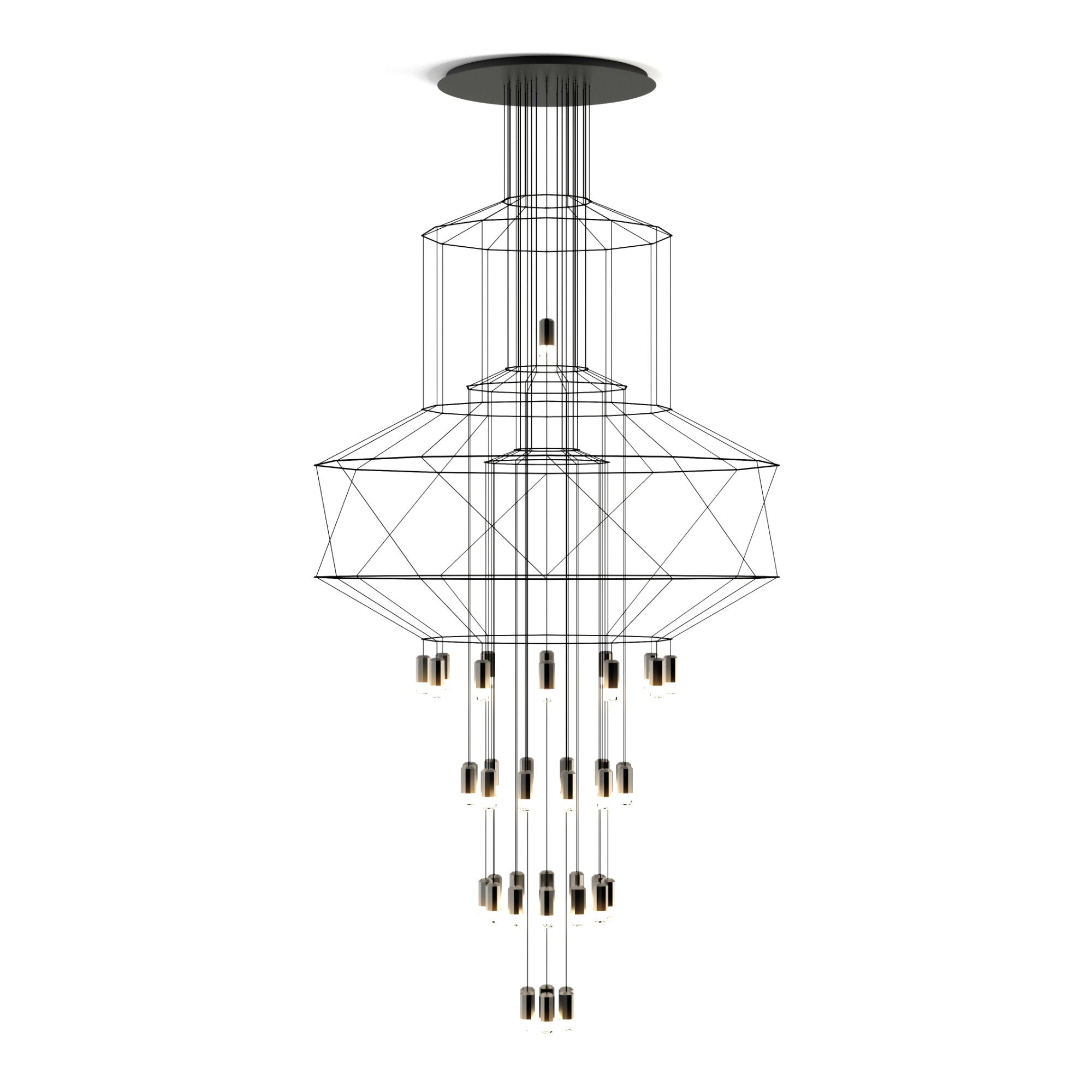 Wireflow Chandelier 0374 Pendant Lamp - Black