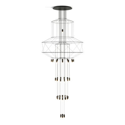 Wireflow Chandelier 0375 Pendant Lamp - Black